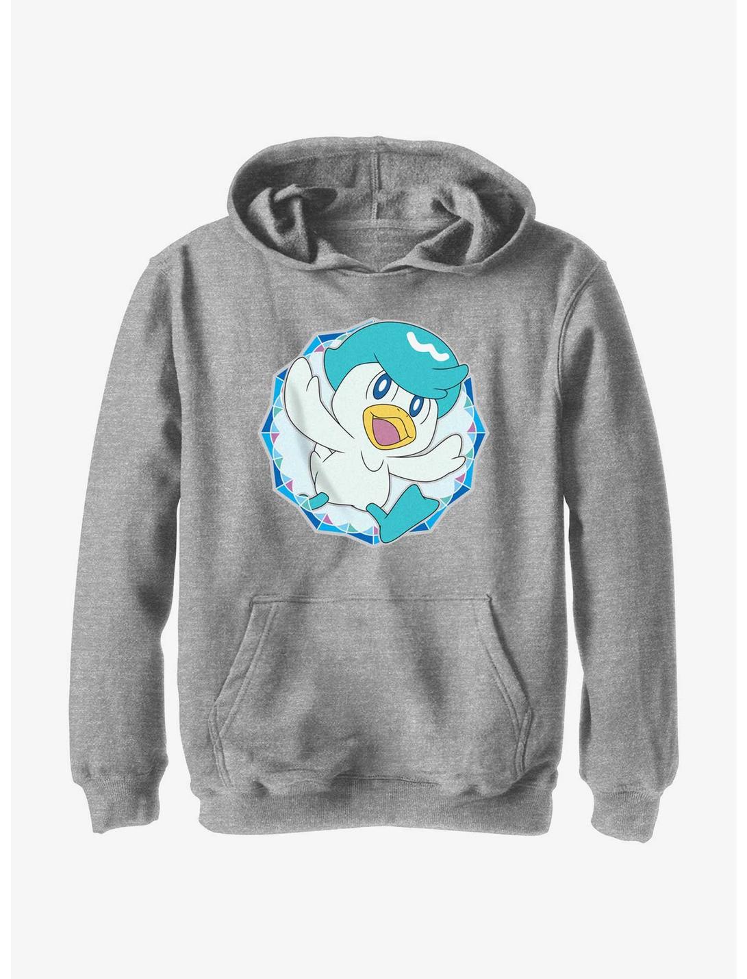 Pokemon Quaxly Badge Youth Hoodie, ATH HTR, hi-res