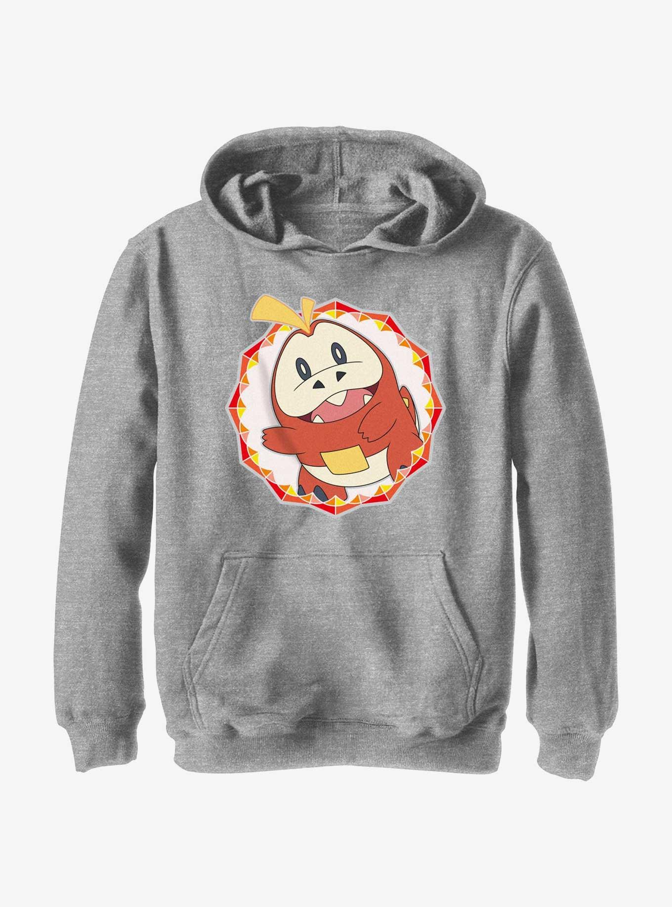 Pokemon Fuecoco Badge Youth Hoodie, ATH HTR, hi-res