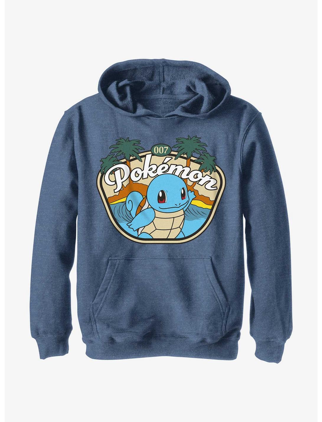 Pokemon Aquatic Squirtle Youth Hoodie, NAVY HTR, hi-res
