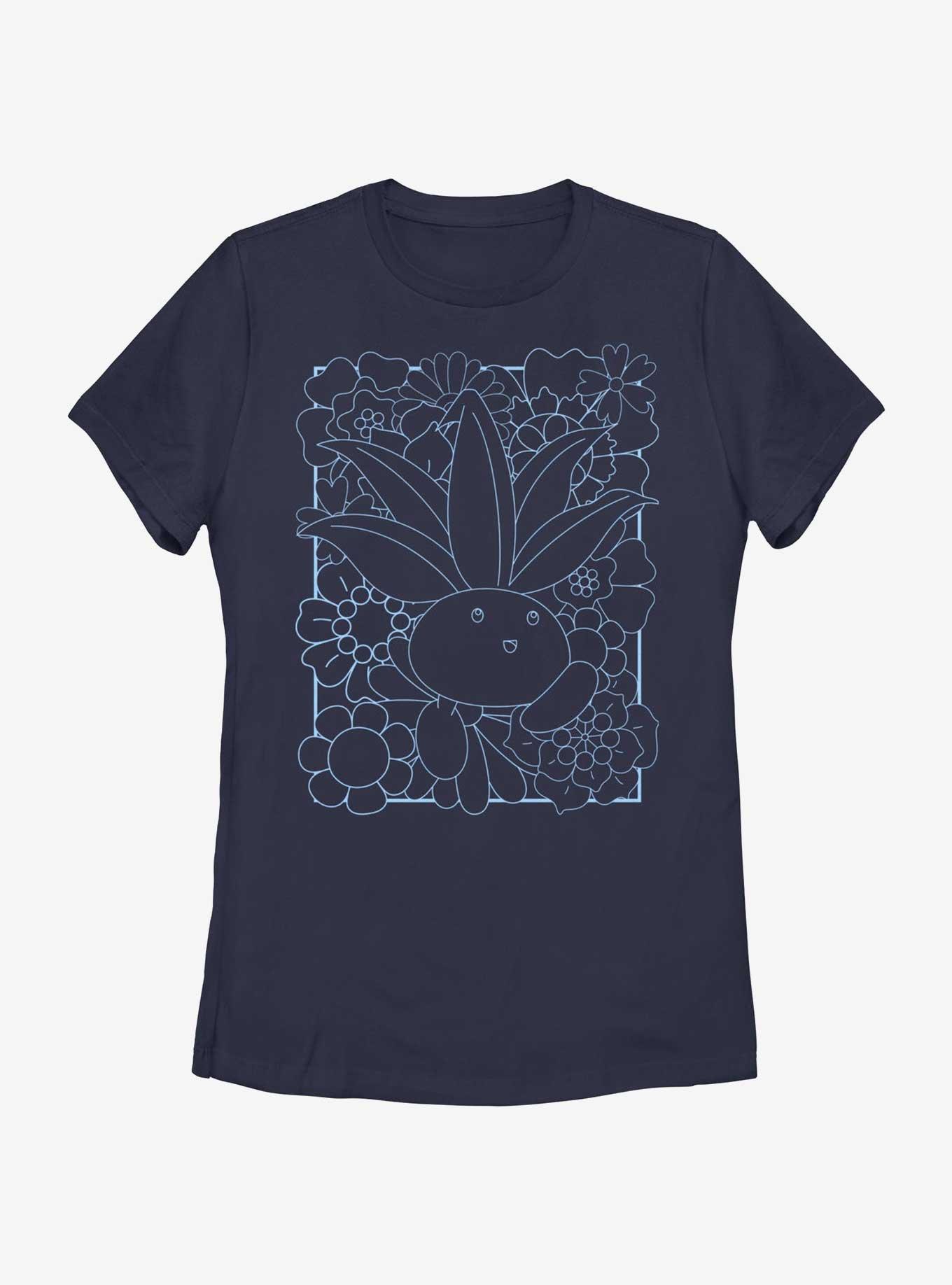 Pokemon Oddish Flower Box Womens T-Shirt, NAVY, hi-res