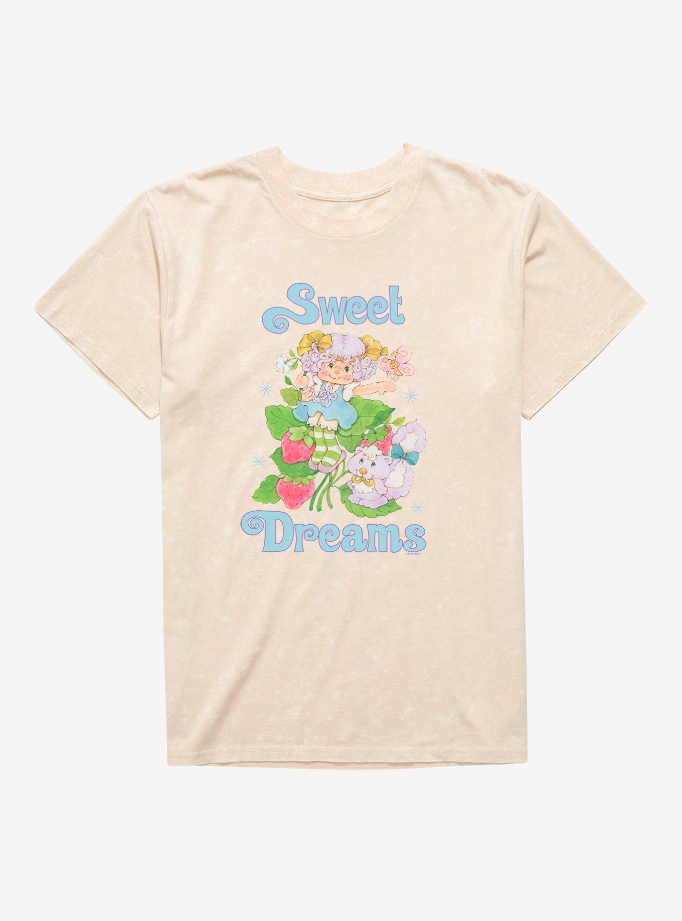 Strawberry Shortcake Angel Cake & Souffle Sweet Dreams Mineral Wash T-Shirt, NATURAL MINERAL WASH, hi-res