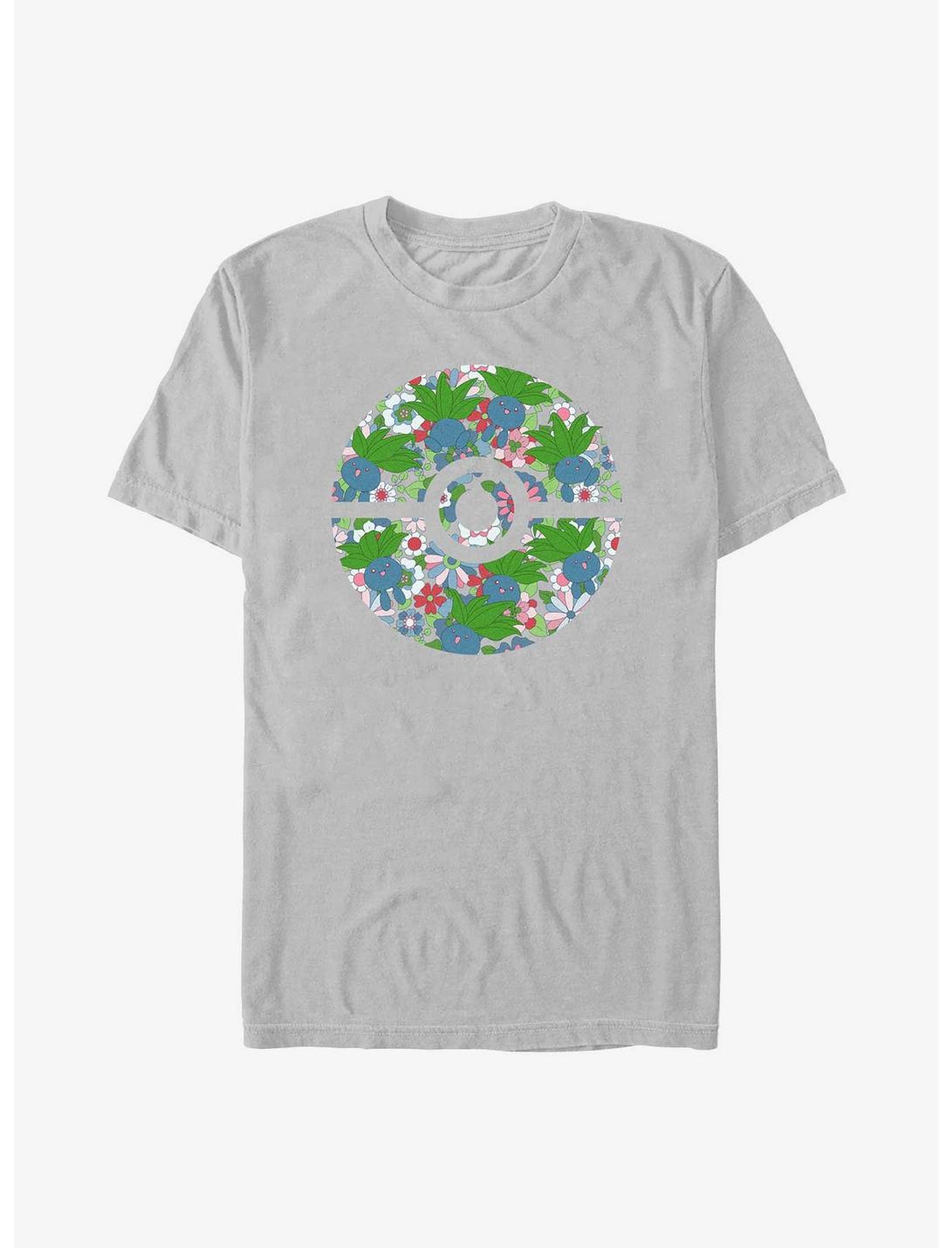 Pokemon Oddish Pokeball Logo T-Shirt, SILVER, hi-res