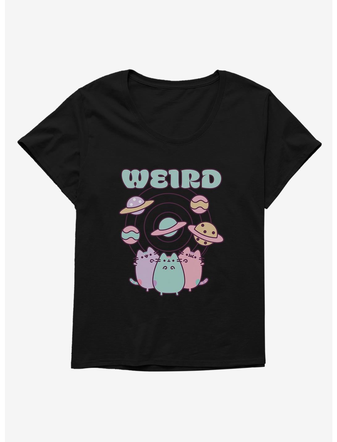 Pusheen Weird Girls T-Shirt Plus Size, BLACK, hi-res