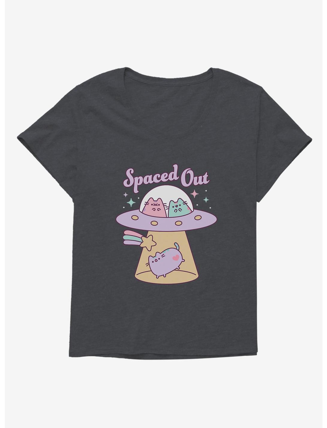 Pusheen Spaced Out Girls T-Shirt Plus Size, CHARCOAL HEATHER, hi-res