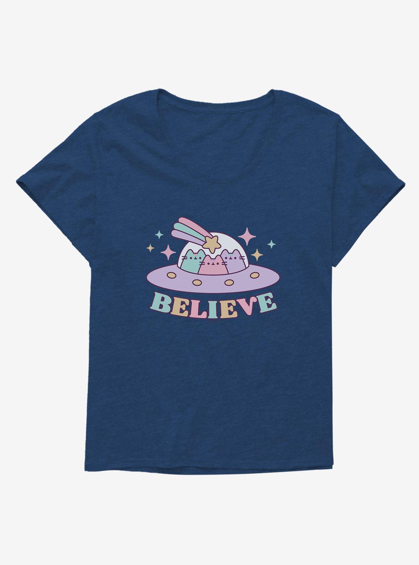 Pusheen Believe Girls T-Shirt Plus Size, ATHLETIC NAVY, hi-res