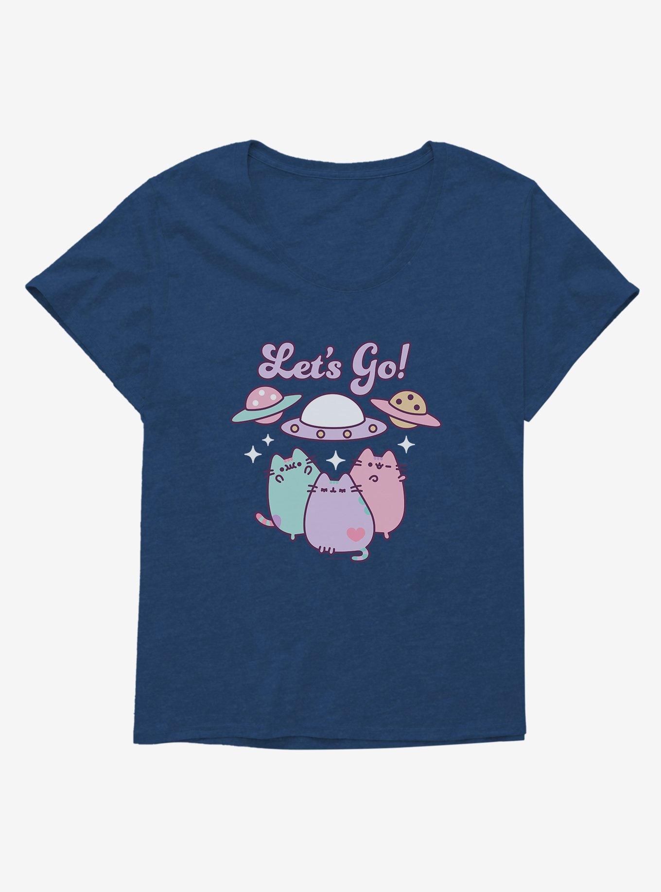 Pusheen Let s Go Girls T Shirt Plus Size BLUE Hot Topic