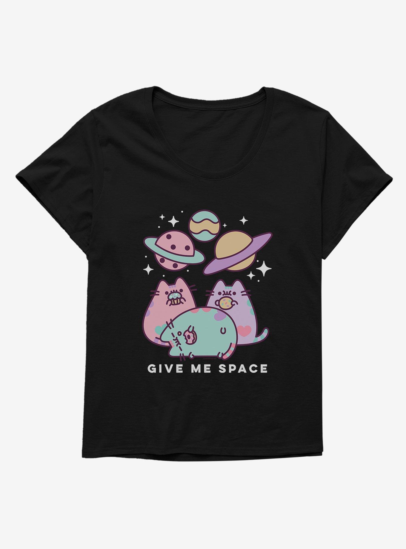 Pusheen Give Me Some Space Girls T-Shirt Plus Size, BLACK, hi-res