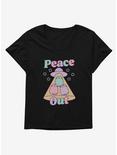 Pusheen Peace Out Girls T-Shirt Plus Size, BLACK, hi-res