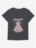Pusheen Peace Out Girls T-Shirt Plus Size, CHARCOAL HEATHER, hi-res