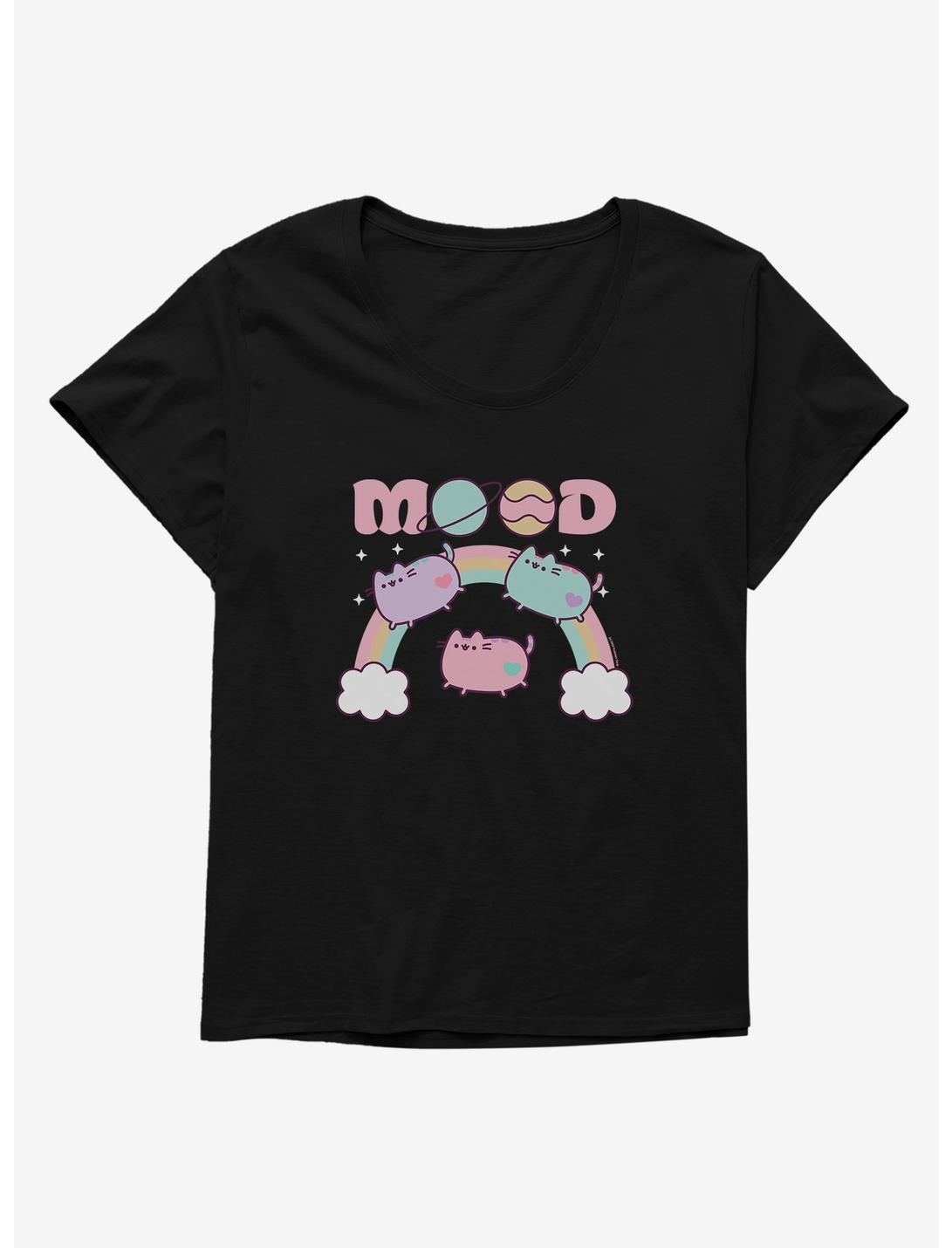 Pusheen Mood Girls T-Shirt Plus Size, BLACK, hi-res