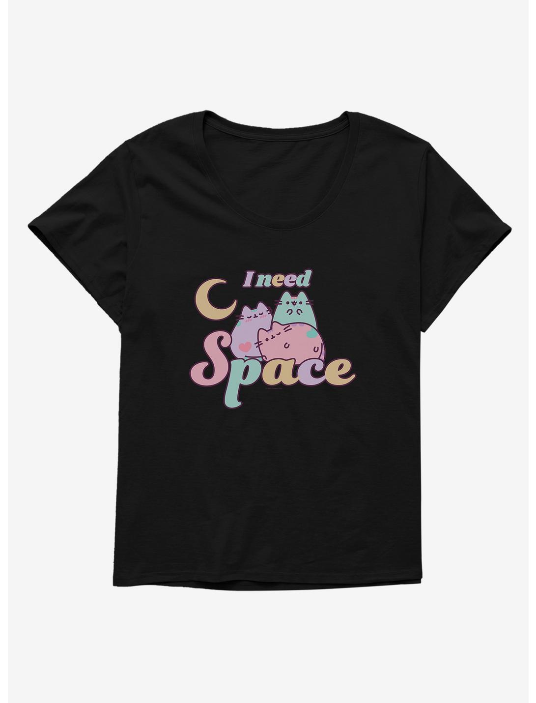 Pusheen I Need Space Girls T-Shirt Plus Size, BLACK, hi-res