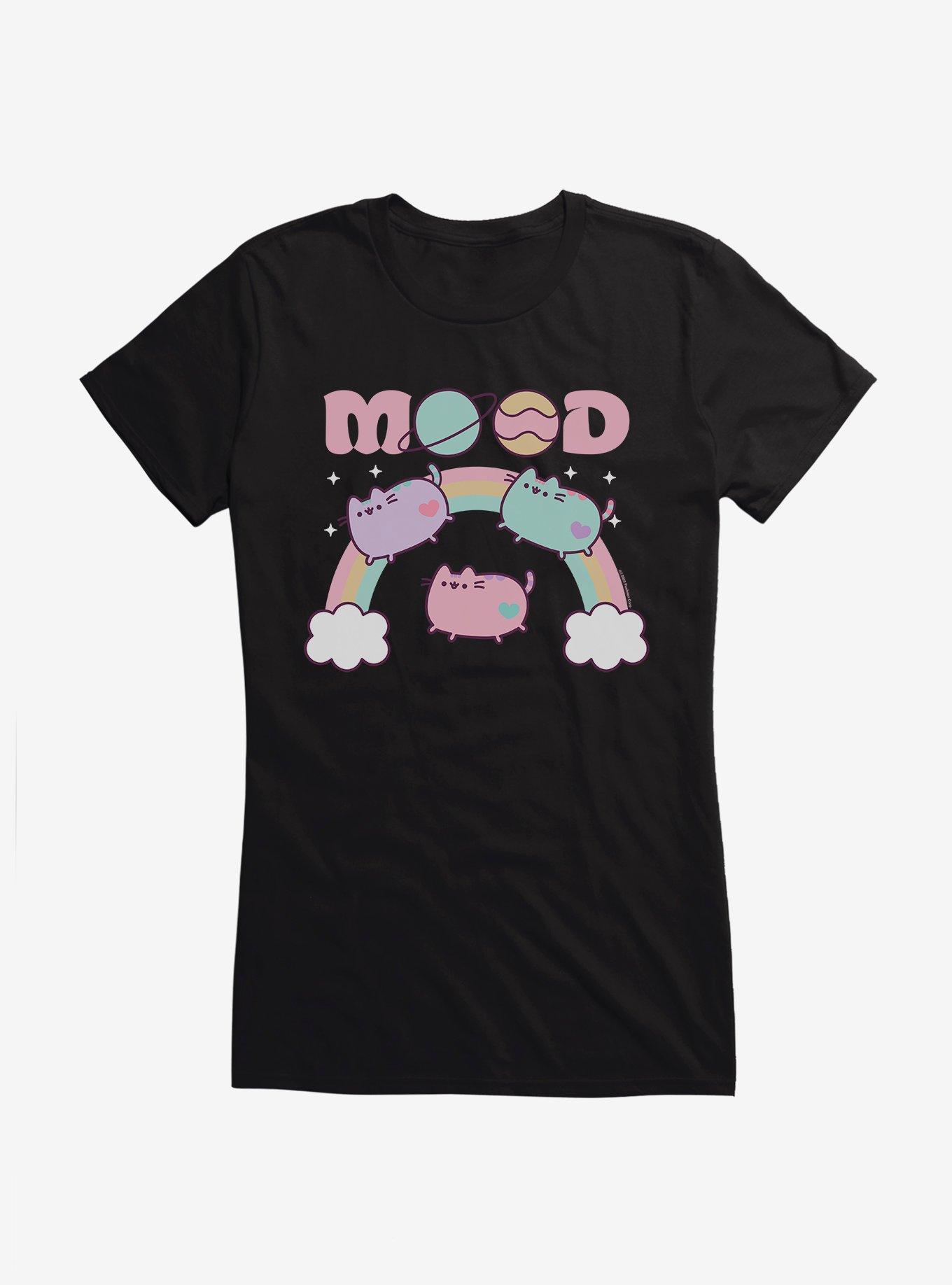 Pusheen Mood Girls T-Shirt, BLACK, hi-res