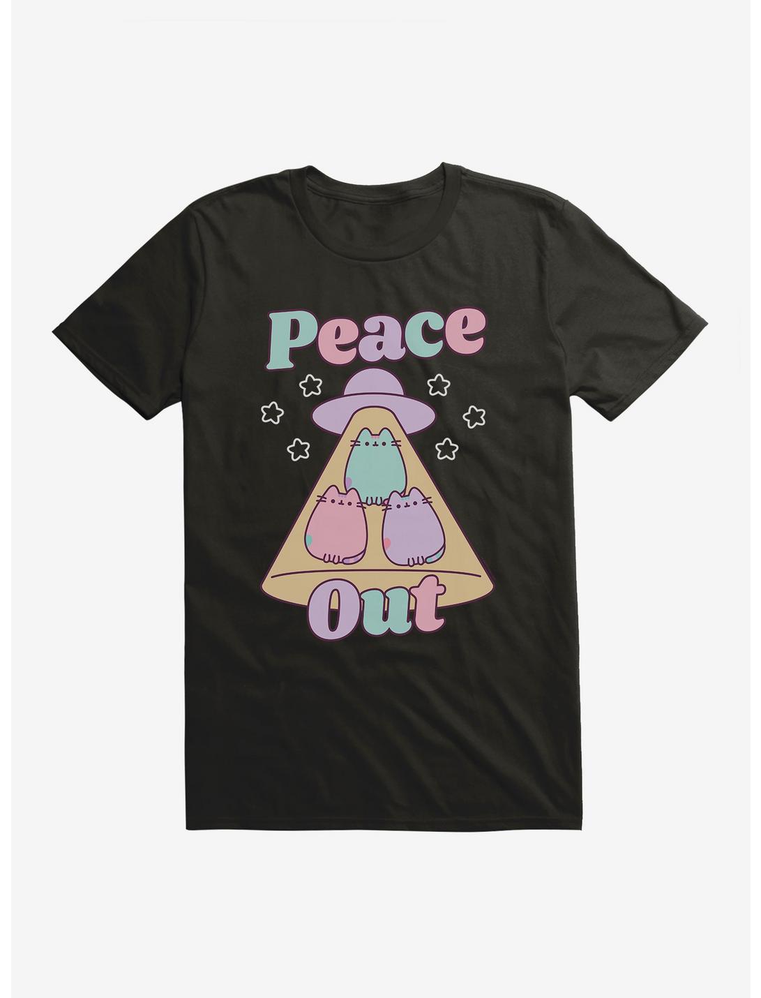 Pusheen Peace Out T-Shirt, BLACK, hi-res