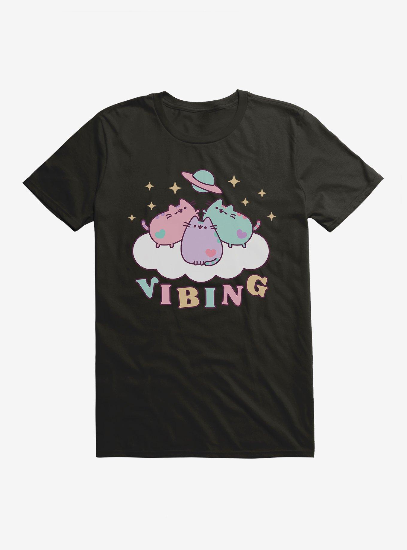 Pusheen Vibing T-Shirt, BLACK, hi-res