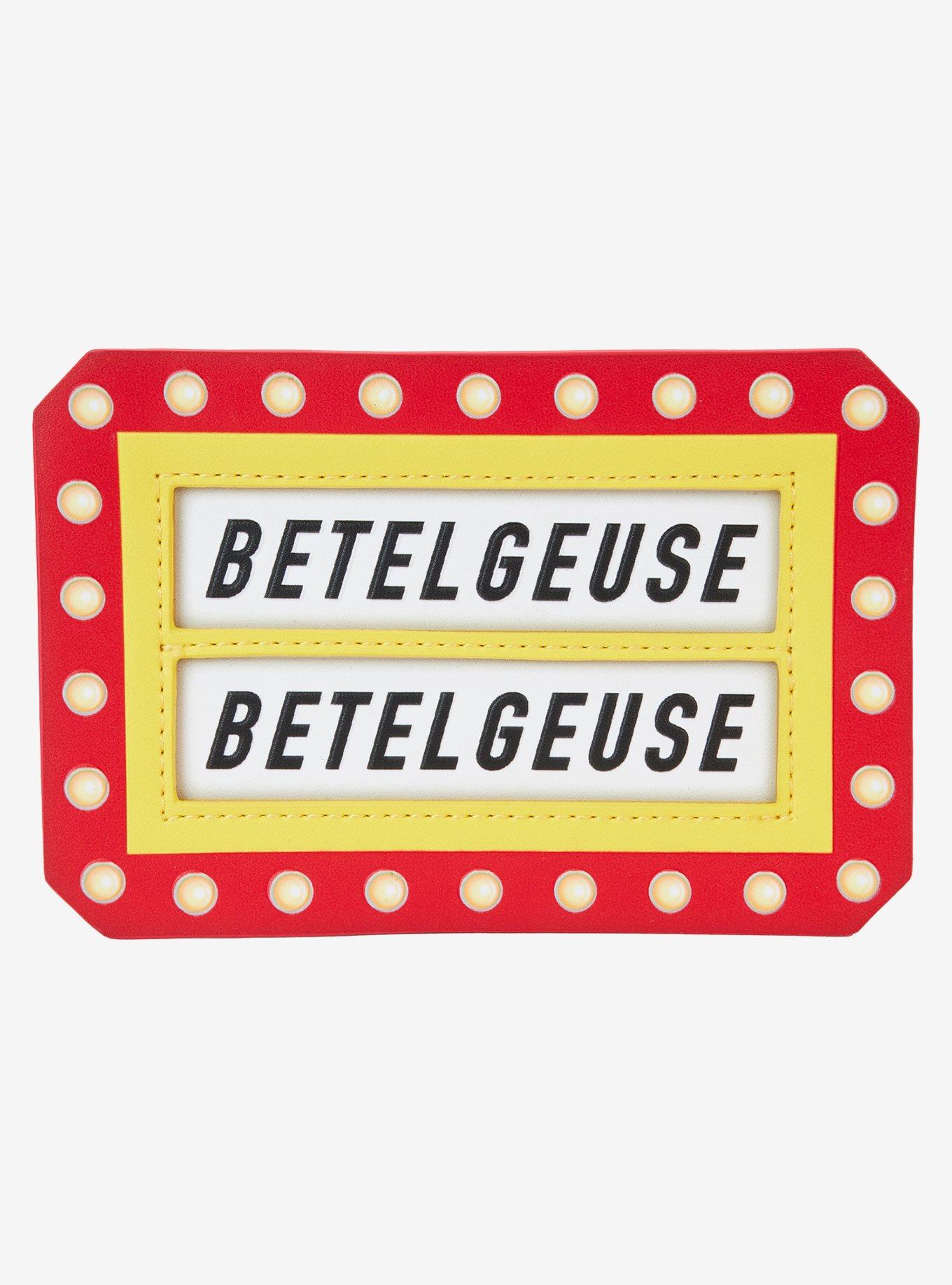 Loungefly Beetlejuice Betelgeuse Marquee Glow-In-The-Dark Large Cardholder, , hi-res