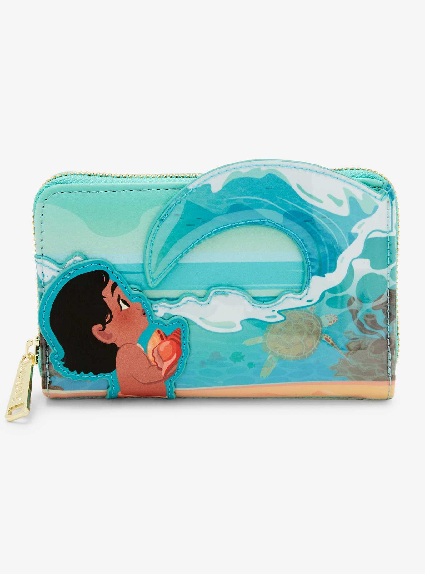Loungefly Disney Moana Ocean Waves Zipper Wallet, , hi-res