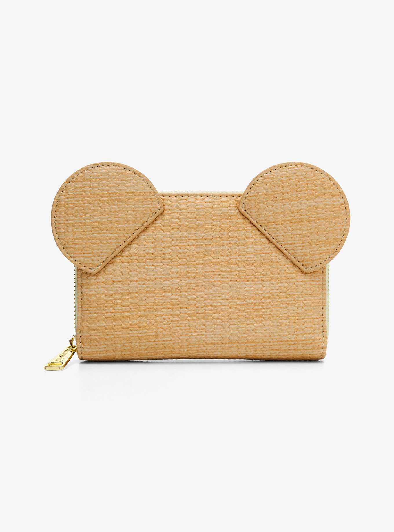 Loungefly Disney Mickey Mouse Straw Ears Zipper Wallet, , hi-res