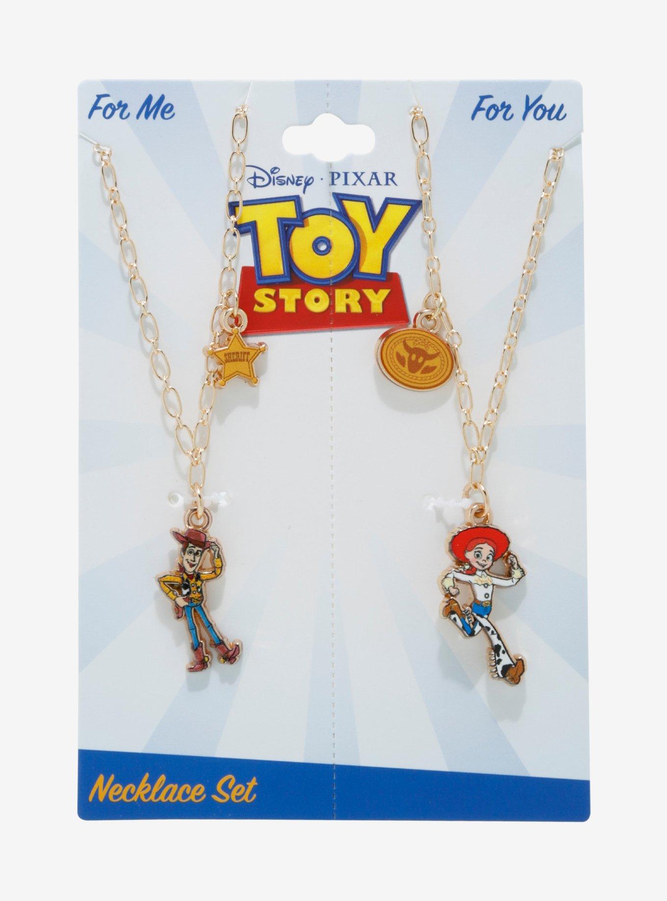 Disney Pixar Toy Story Woody Jessie Best Friend Necklace Set Hot Topic