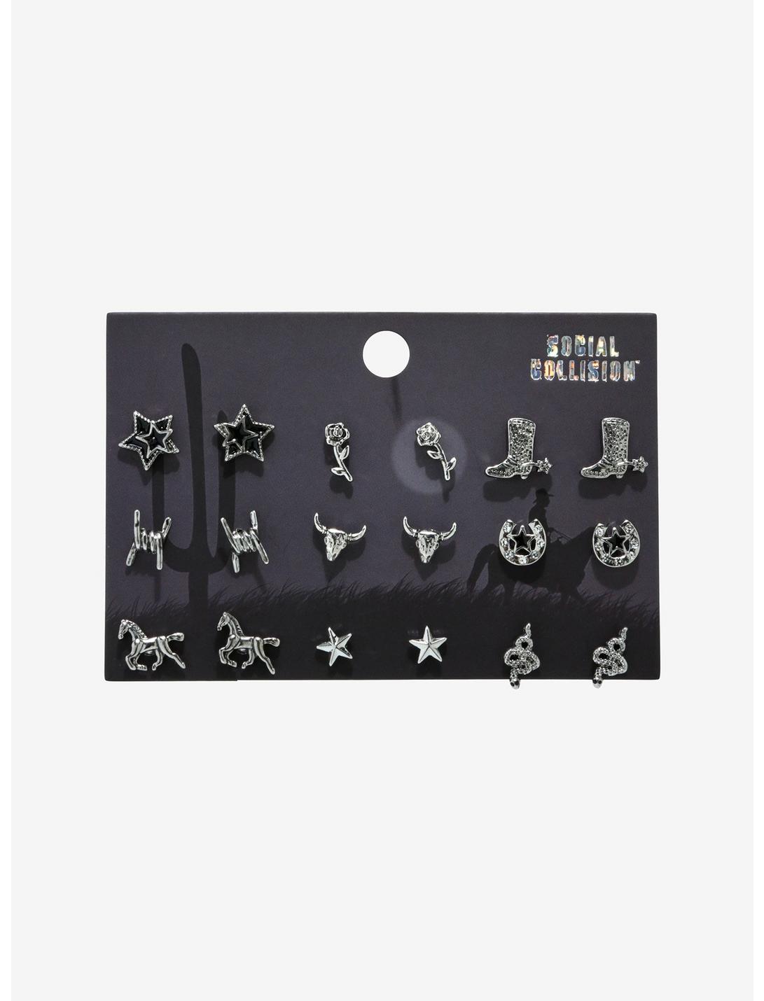 Social Collision Western Cowgirl Earring Set, , hi-res