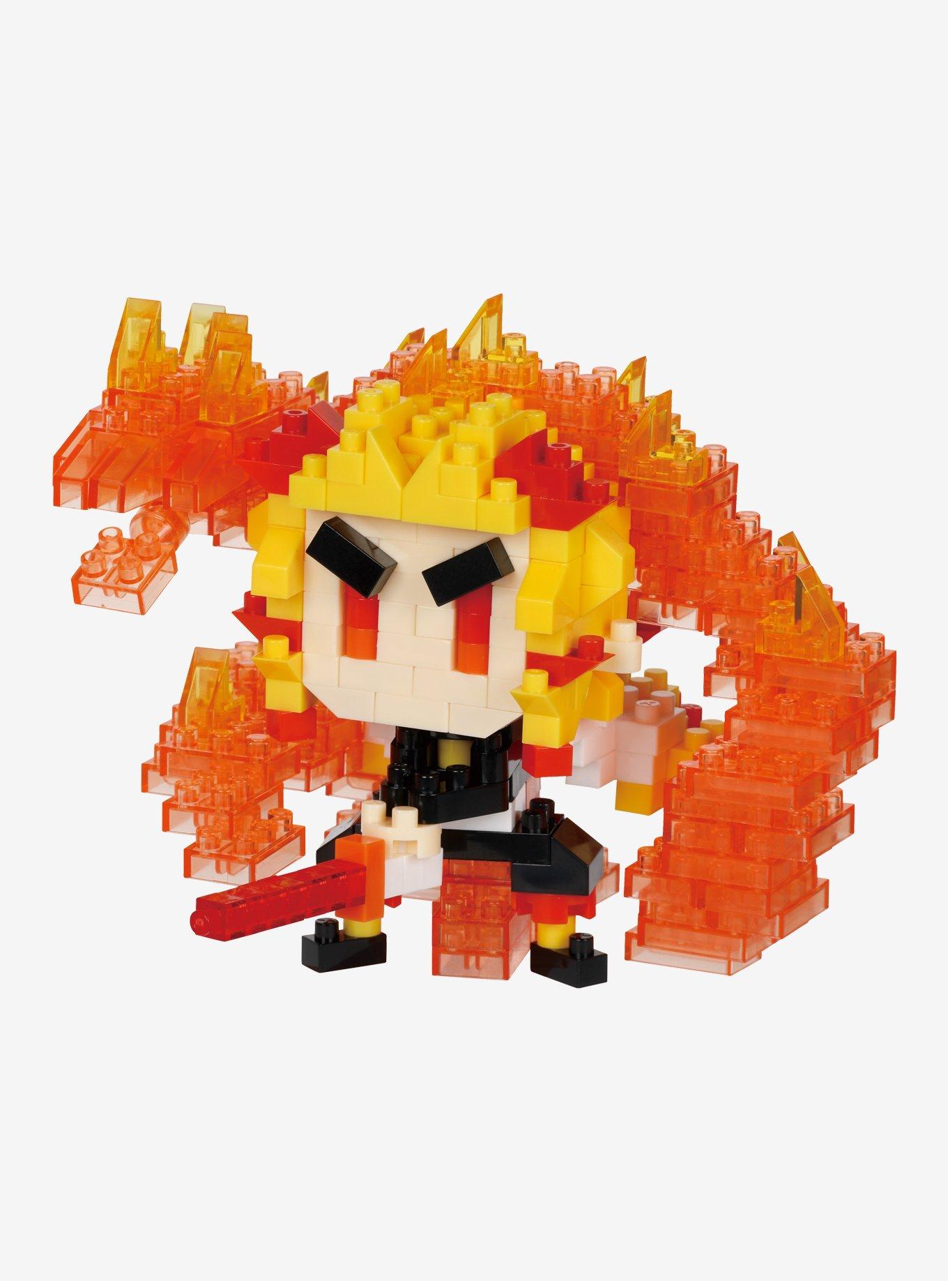 Kawada Demon Slayer: Kimetsu no Yaiba Nanoblock Character Collection Kyojuro Rengoku (Flame Breathing) Build Set, , hi-res