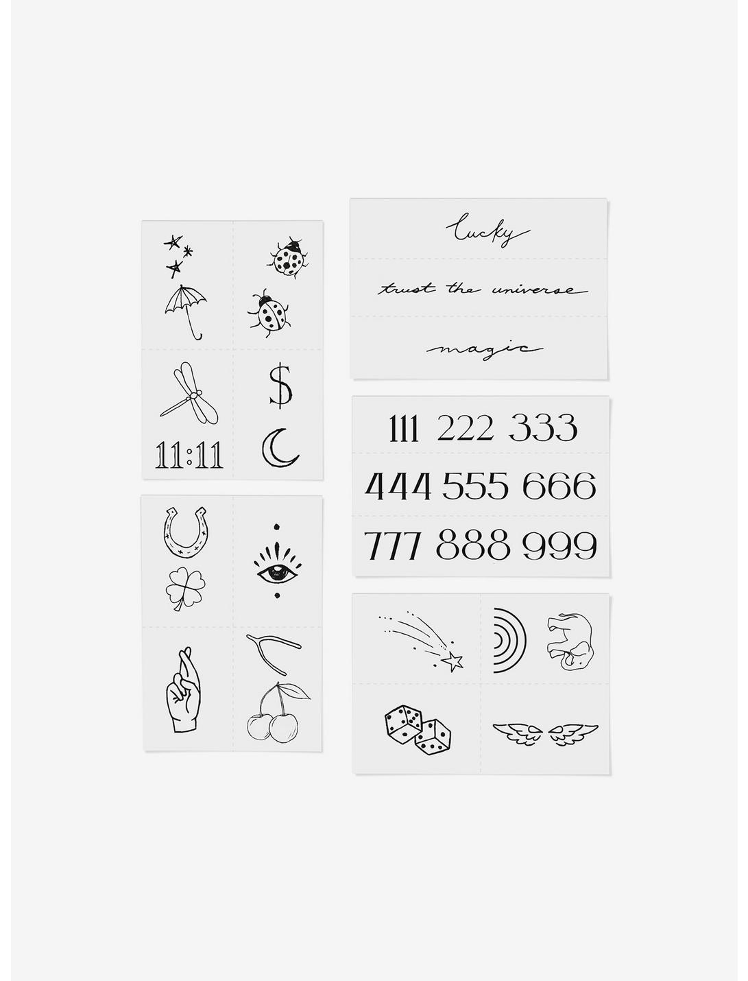 INKED By Dani Lucky Girl Temporary Tattoo Set, , hi-res