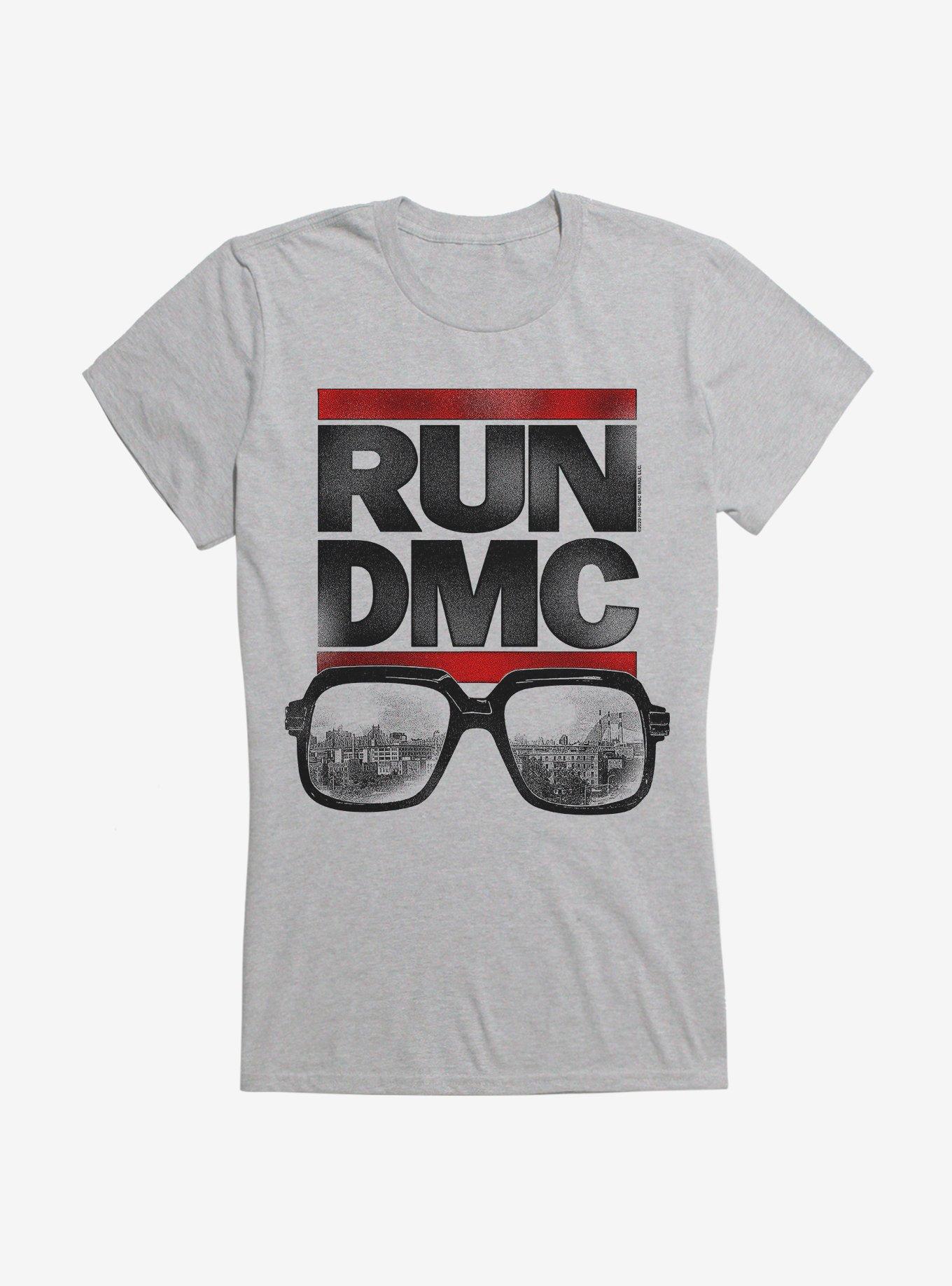 Run DMC NY Cityscape Glasses Girls T-Shirt, SPORT GRAY, hi-res