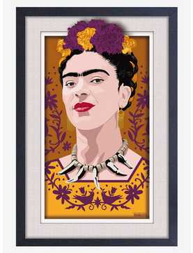 Frida Kahlo Yellow Mood Faux Matte Under Plexiglass Framed Poster, , hi-res