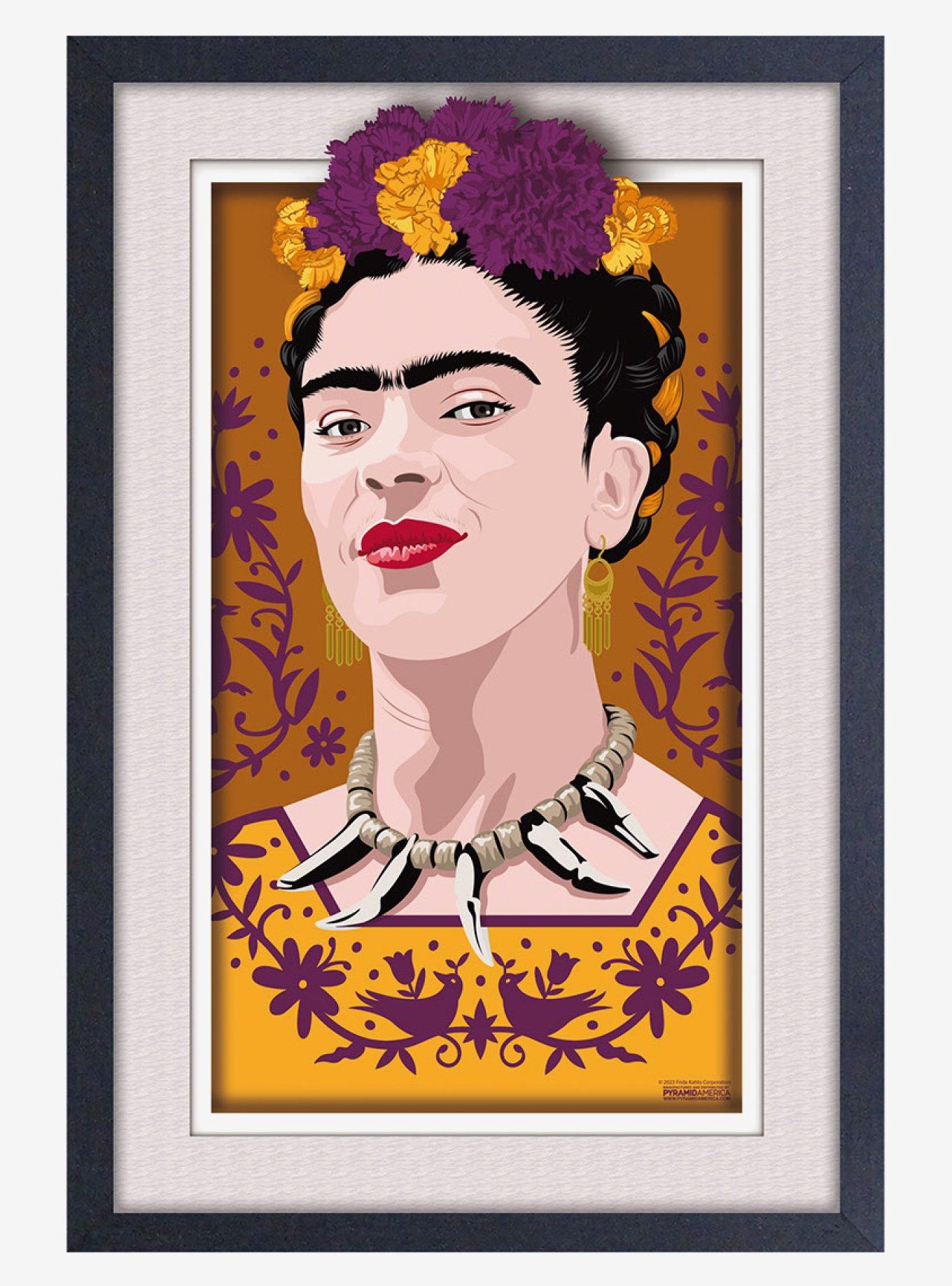 Frida Kahlo Yellow Mood Faux Matte Under Plexiglass Framed Poster, , hi-res