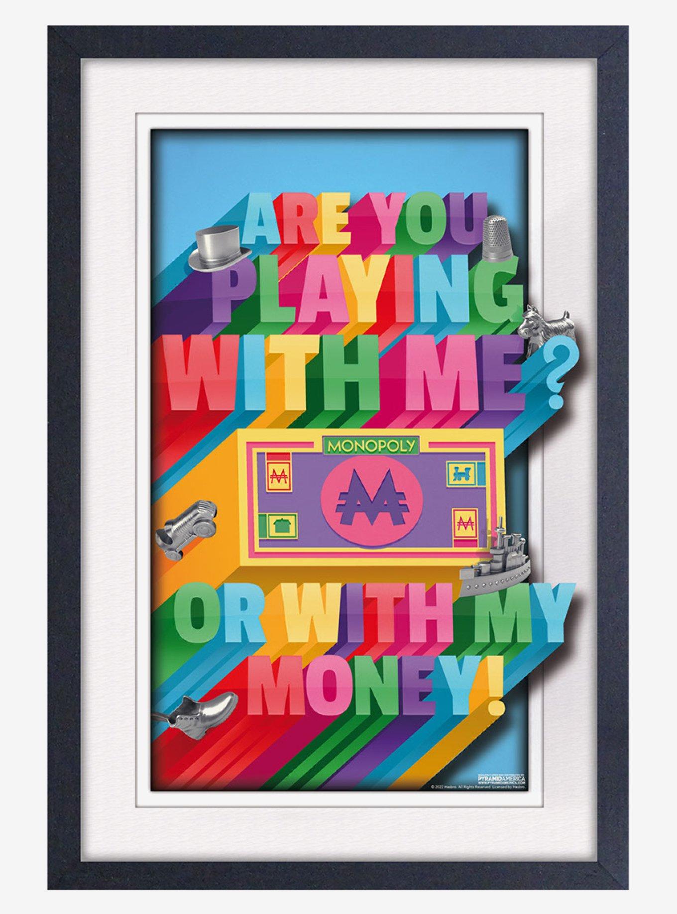 Monopoly Playing Money Faux Matte Under Plexiglass Framed Poster, , hi-res