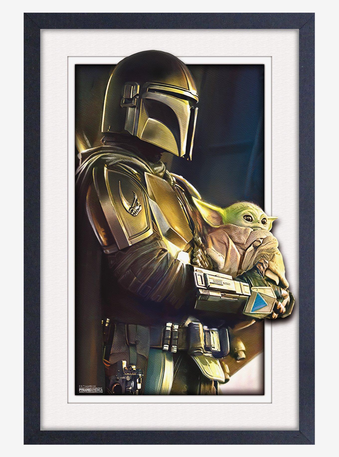 Star Wars The Mandalorian Onward Faux Matte Under Plexiglass Framed Poster, , hi-res
