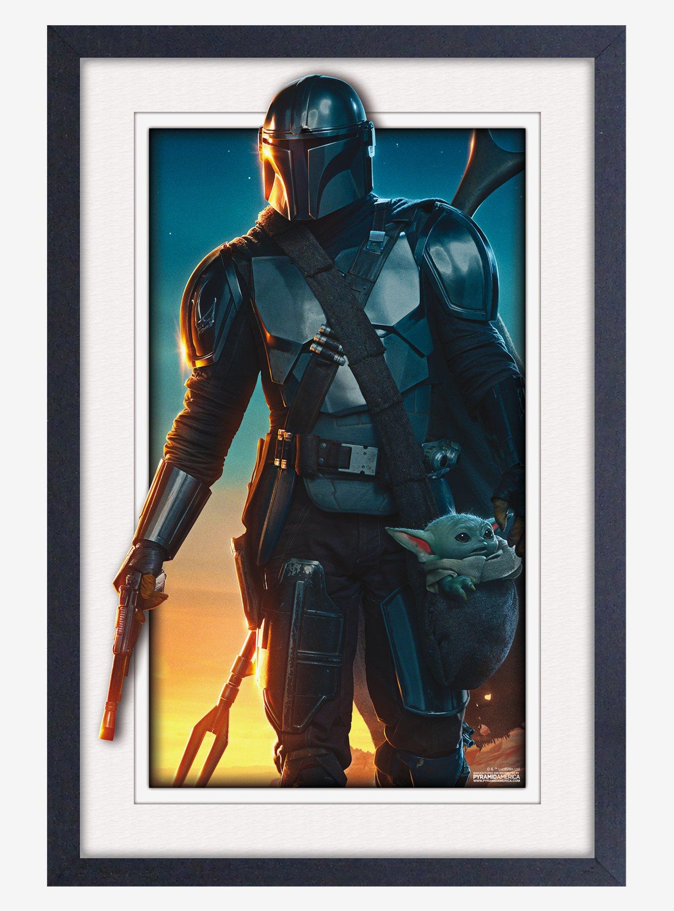 Star Wars The Mandalorian Sunrise Faux Matte Under Plexiglass Framed Poster, , hi-res