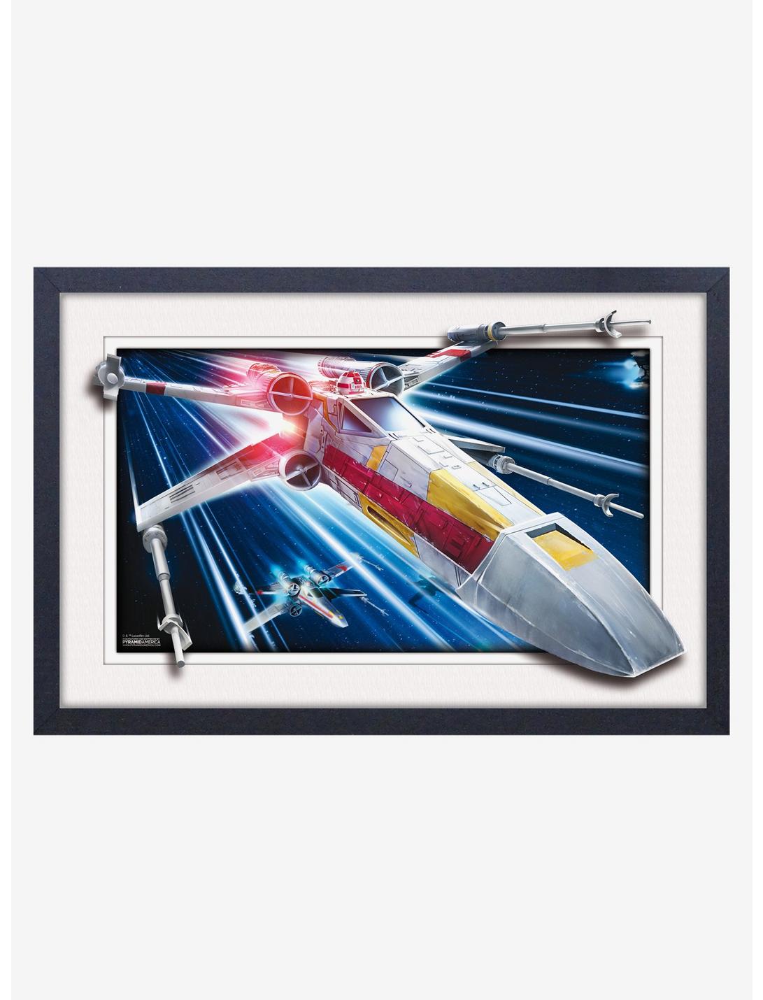 Star Wars X-Wing Faux Matte Under Plexiglass Framed Poster, , hi-res