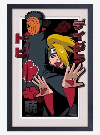 Naruto Shippuden Deidara and Tobi Faux Matte Under Plexiglass