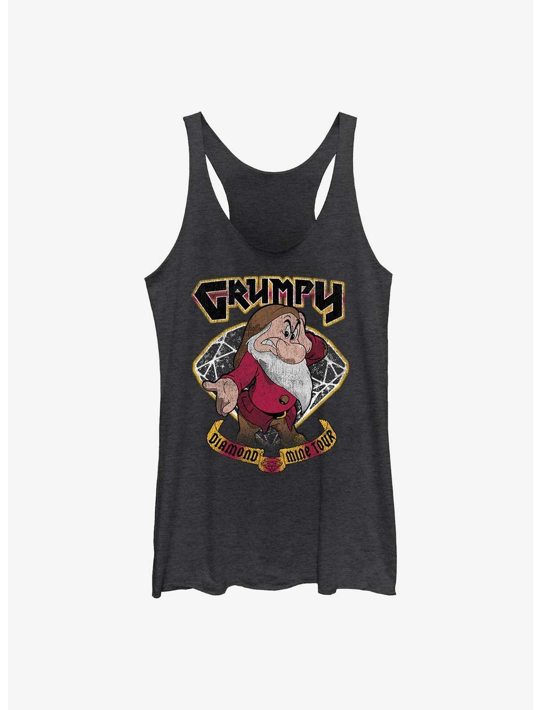 Disney Snow White and the Seven Dwarfs Grumpster Womens Tank Top, BLK HTR, hi-res