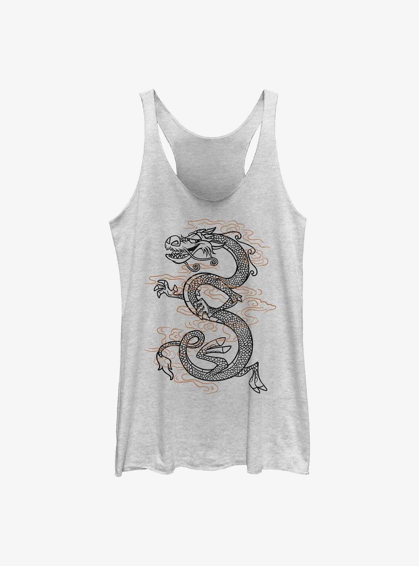 Disney Mulan Flying Mushu Womens Tank Top, WHITE HTR, hi-res