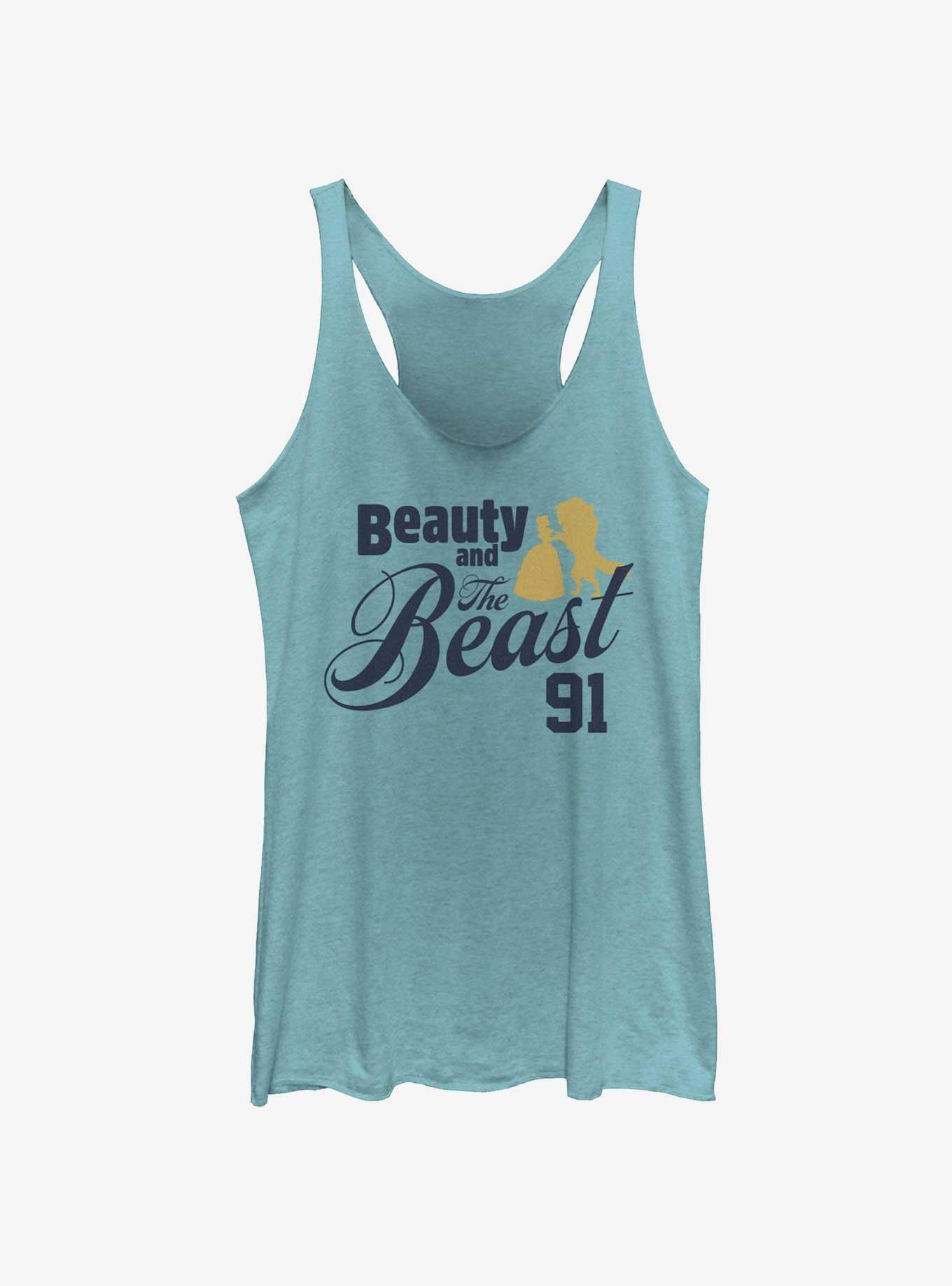 Disney Beauty and the Beast 91 Logo Womens Tank Top - BLUE | BoxLunch