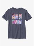 Disney Snow White and the Seven Dwarfs Anime Style Princess Panels Youth T-Shirt, NAVY HTR, hi-res