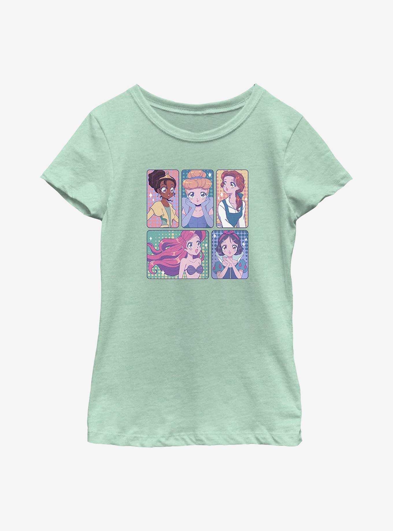 Disney Snow White and the Seven Dwarfs Anime Style Princess Panels Youth Girls T-Shirt, , hi-res
