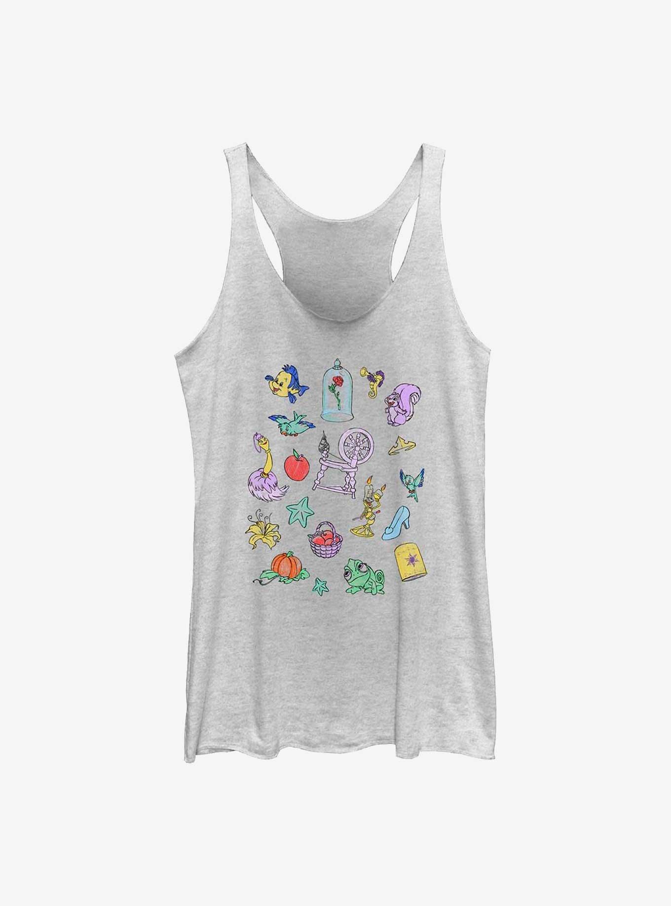 Disney The Little Mermaid Disney Doodles Womens Tank Top, , hi-res