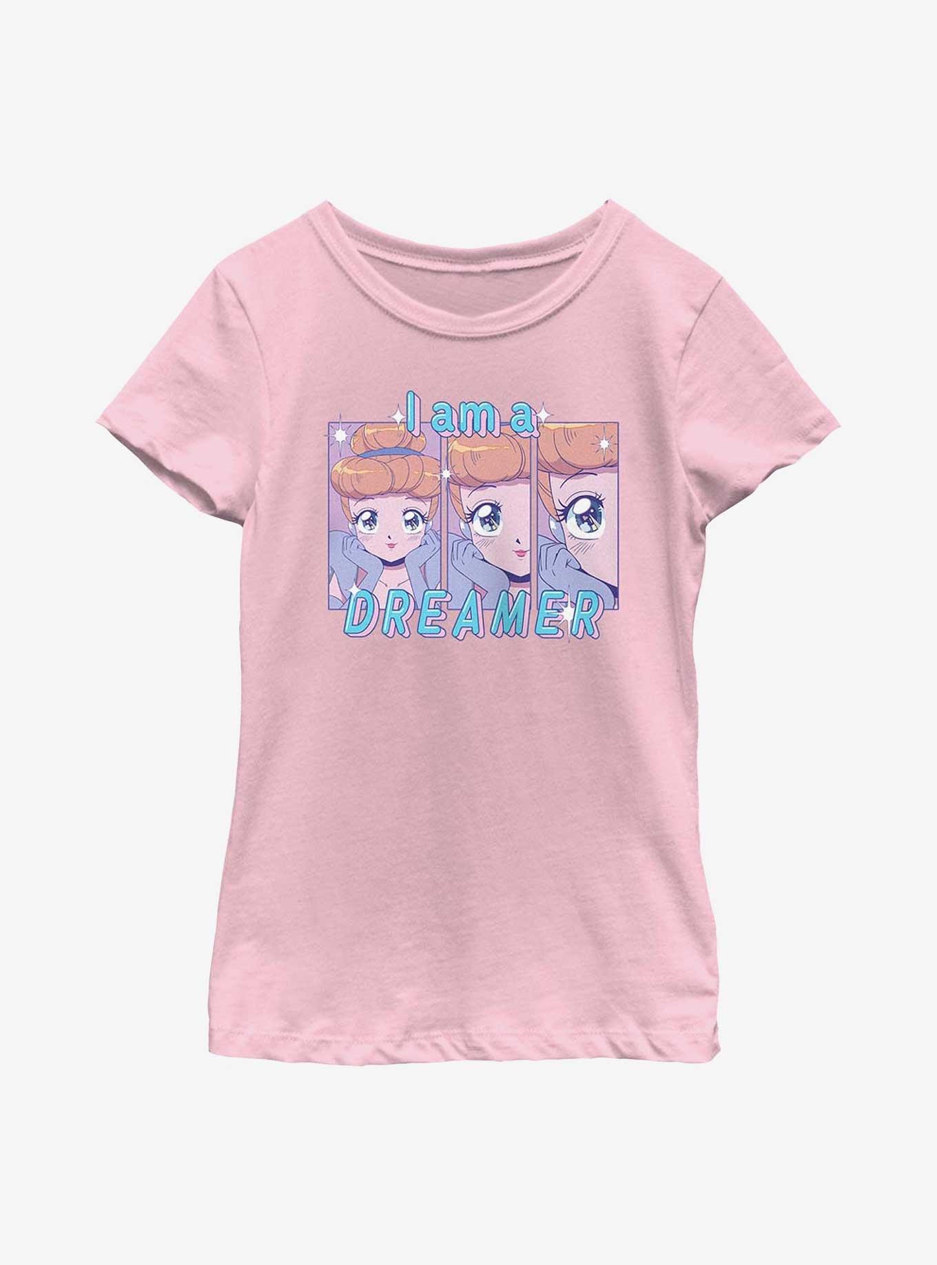 Disney Cinderella Anime Style I Am A Dreamerer Youth Girls T-Shirt, , hi-res