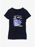 Disney Cinderella Anime Style Princess Slipper Youth Girls T-Shirt, NAVY, hi-res
