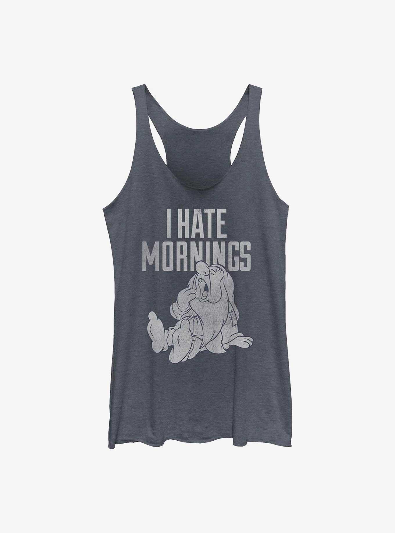 Disney Snow White and the Seven Dwarfs Sleepy I Hate Mornings Womens Tank Top, , hi-res