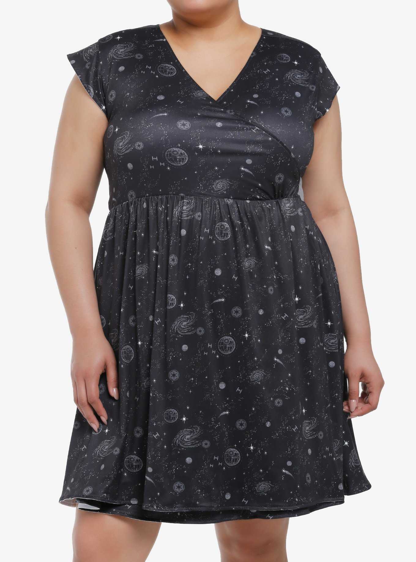 Star Wars Light & Dark Side Reversible Wrap Dress Plus Size, , hi-res
