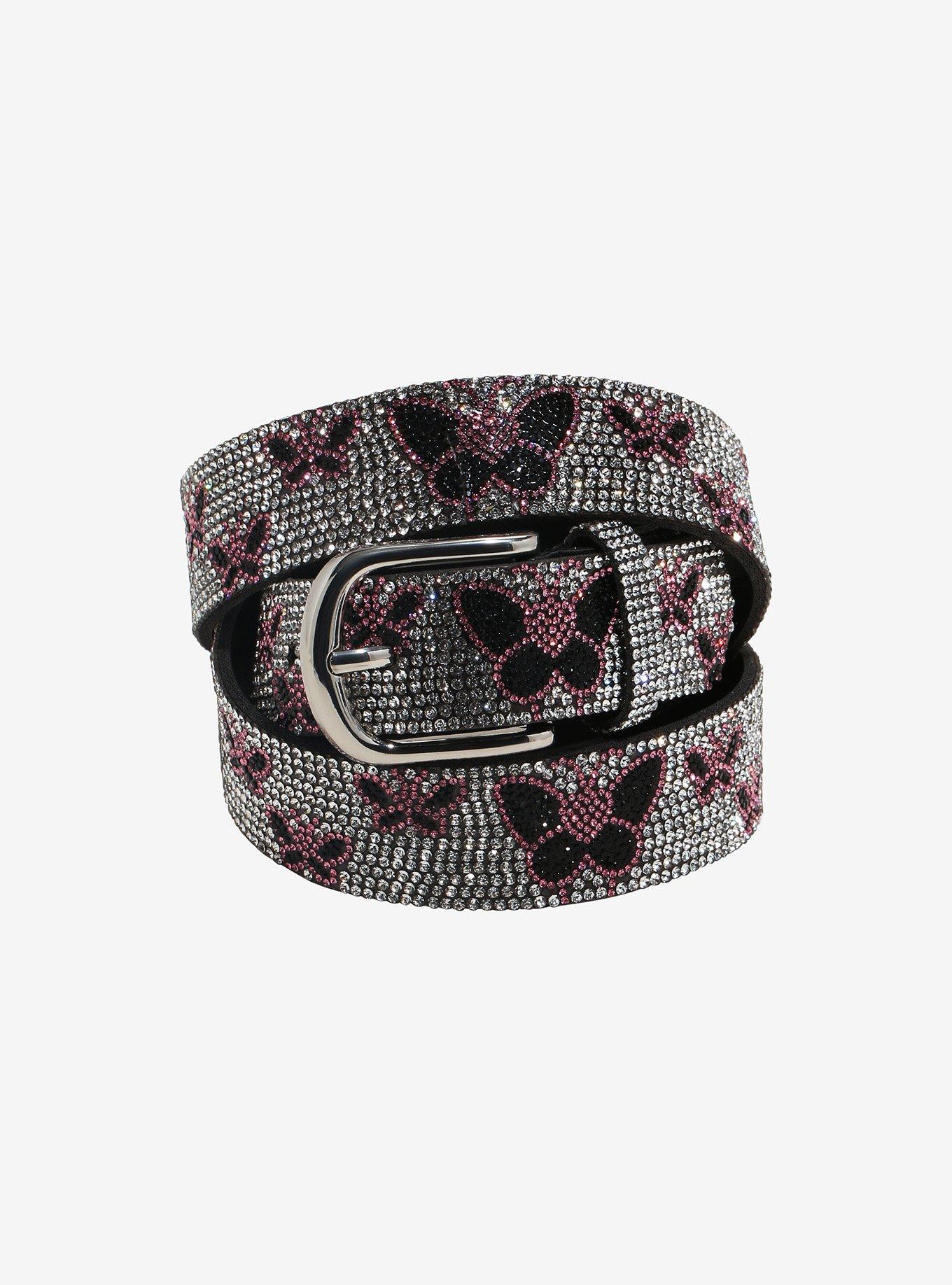 Pink Butterfly Bling Belt, MULTI, hi-res