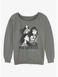 Disney Pocahontas Photo Collage Womens Slouchy Sweatshirt, GRAY HTR, hi-res