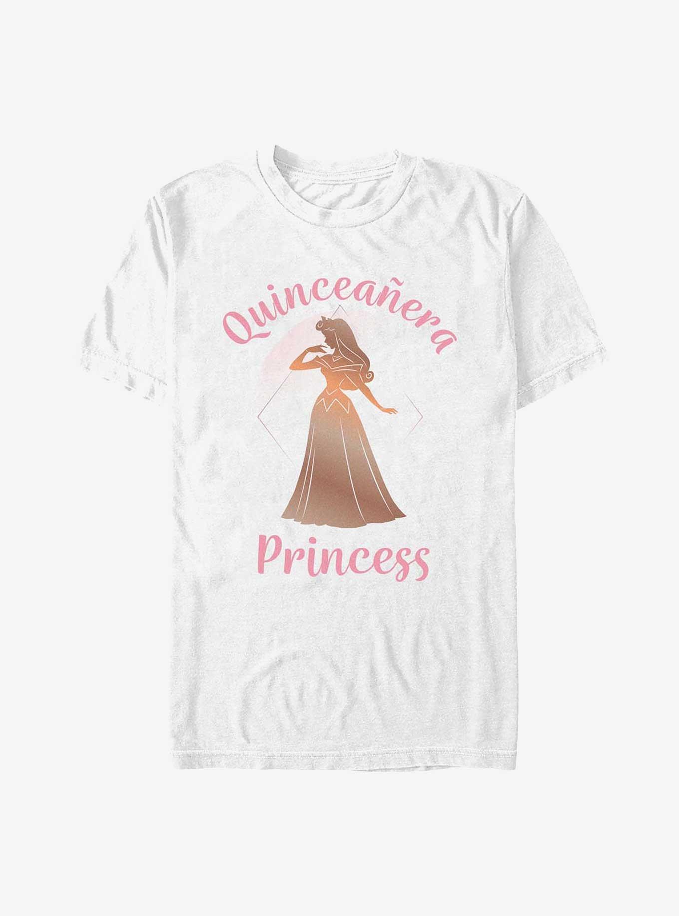 Disney Sleeping Beauty Birthday Quinceanera Princess Aurora T-Shirt, WHITE, hi-res