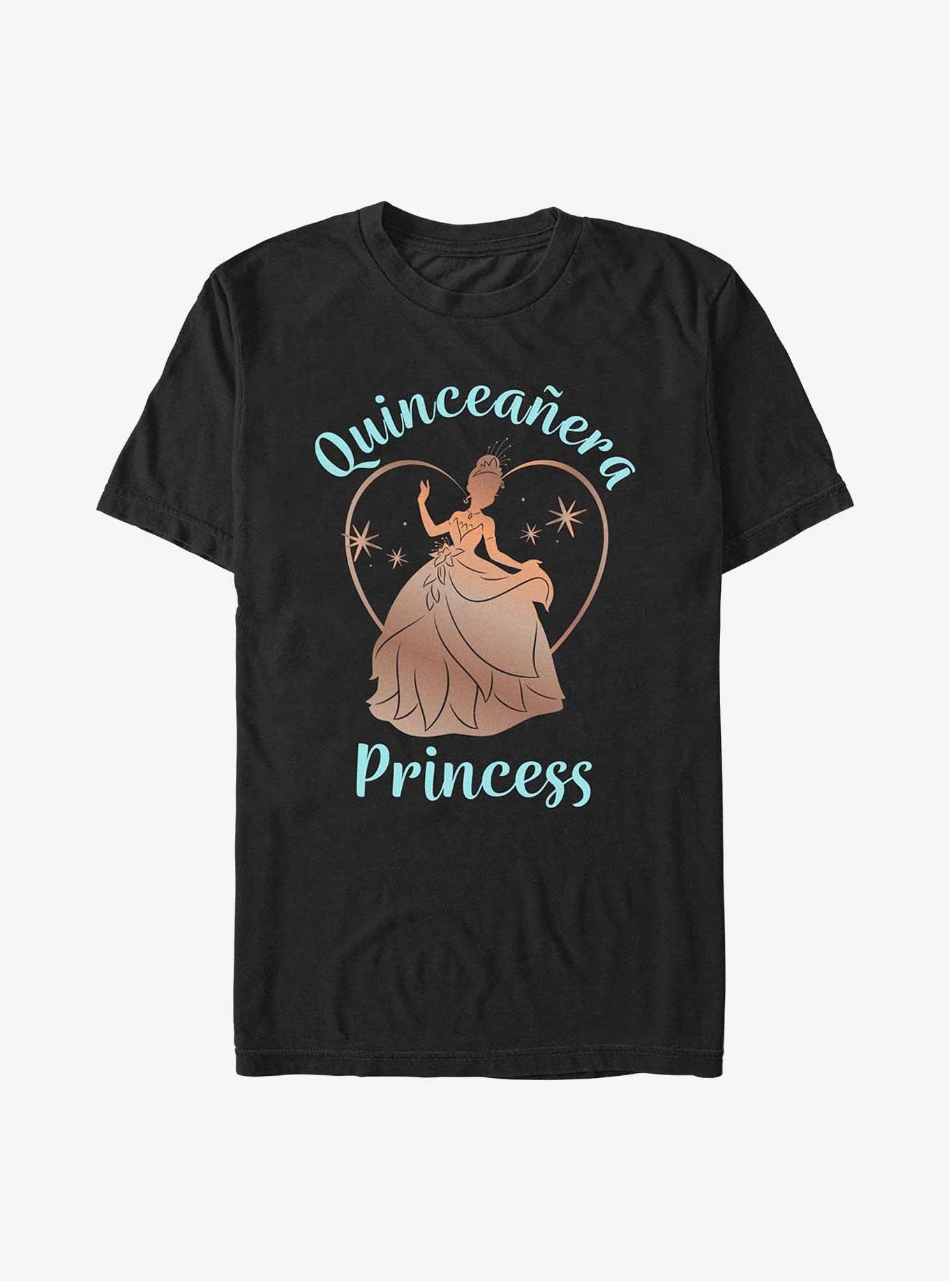 Disney The Princess and the Frog Birthday Quinceanera Princess Tiana T-Shirt, BLACK, hi-res