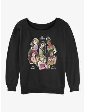 Disney Tangled Be Brave Kind Bold Womens Slouchy Sweatshirt, , hi-res