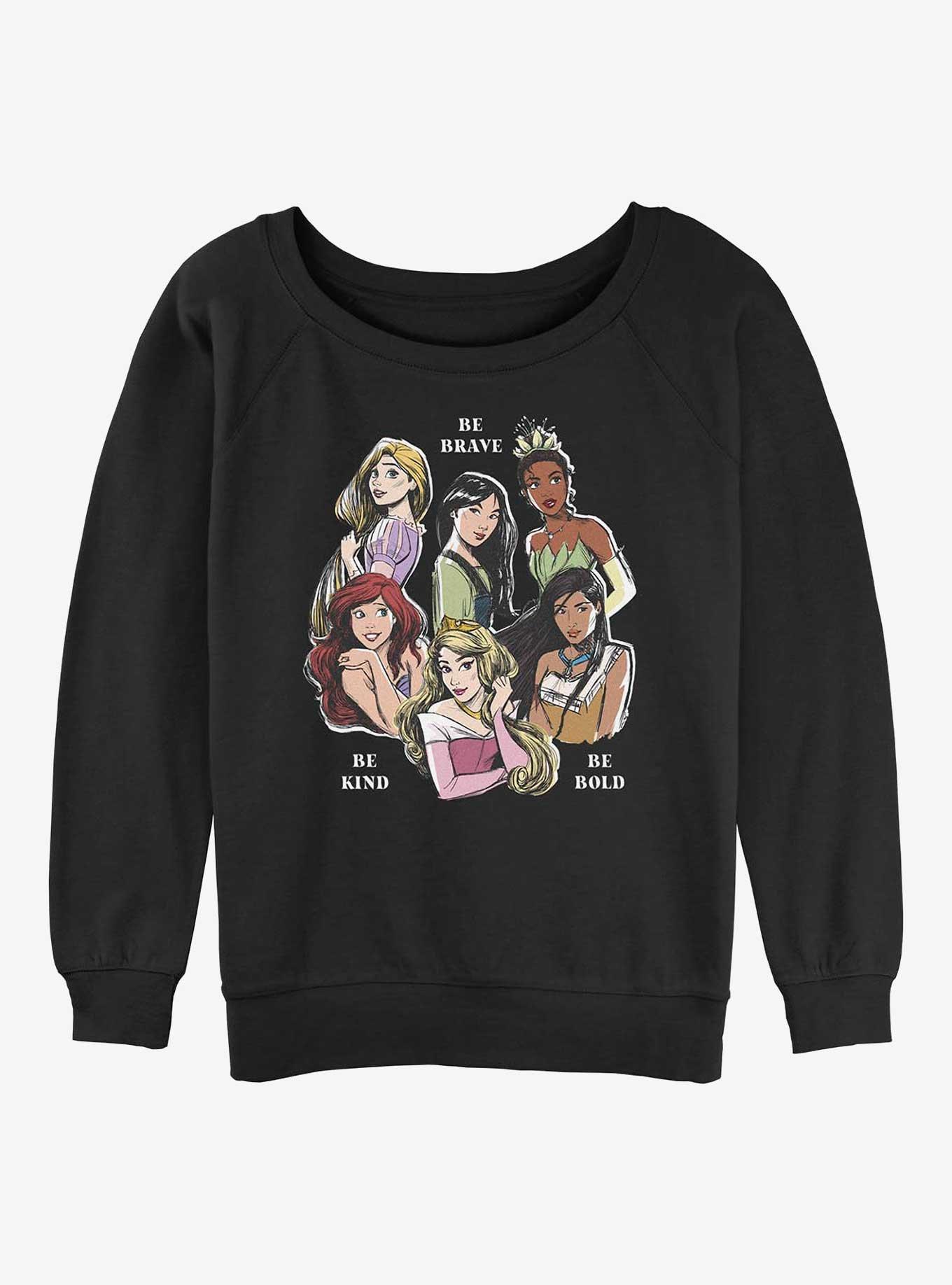 Disney Tangled Be Brave Kind Bold Womens Slouchy Sweatshirt, , hi-res