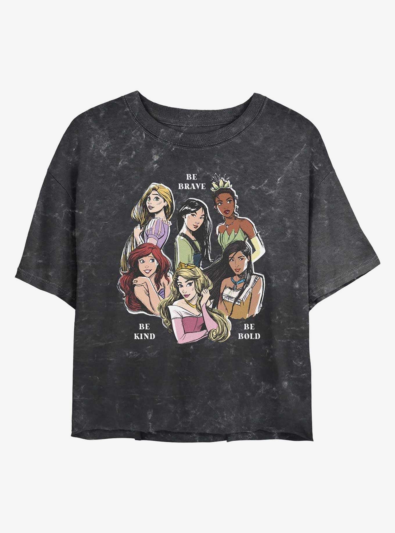 Disney Tangled Be Brave Kind Bold Mineral Wash Womens Crop T-Shirt, , hi-res
